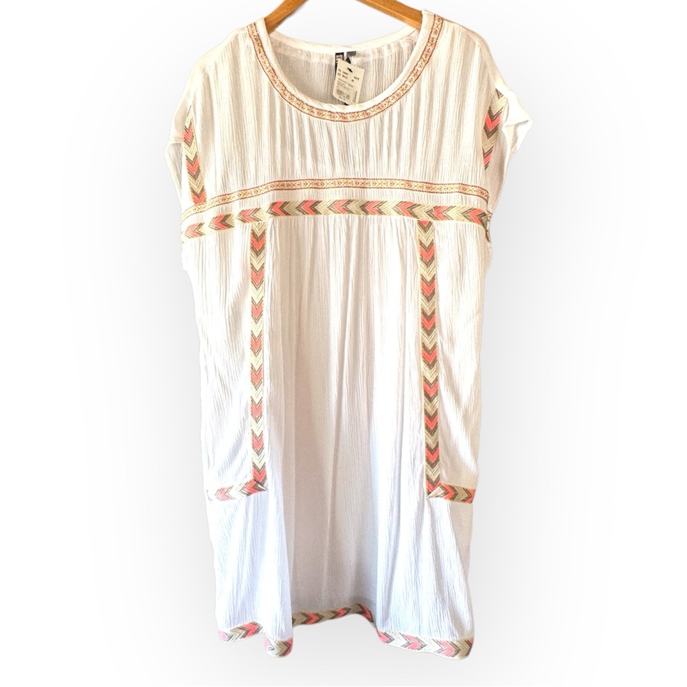 Kut From The Kloth Harmonee Dress L large optic white flowy boho